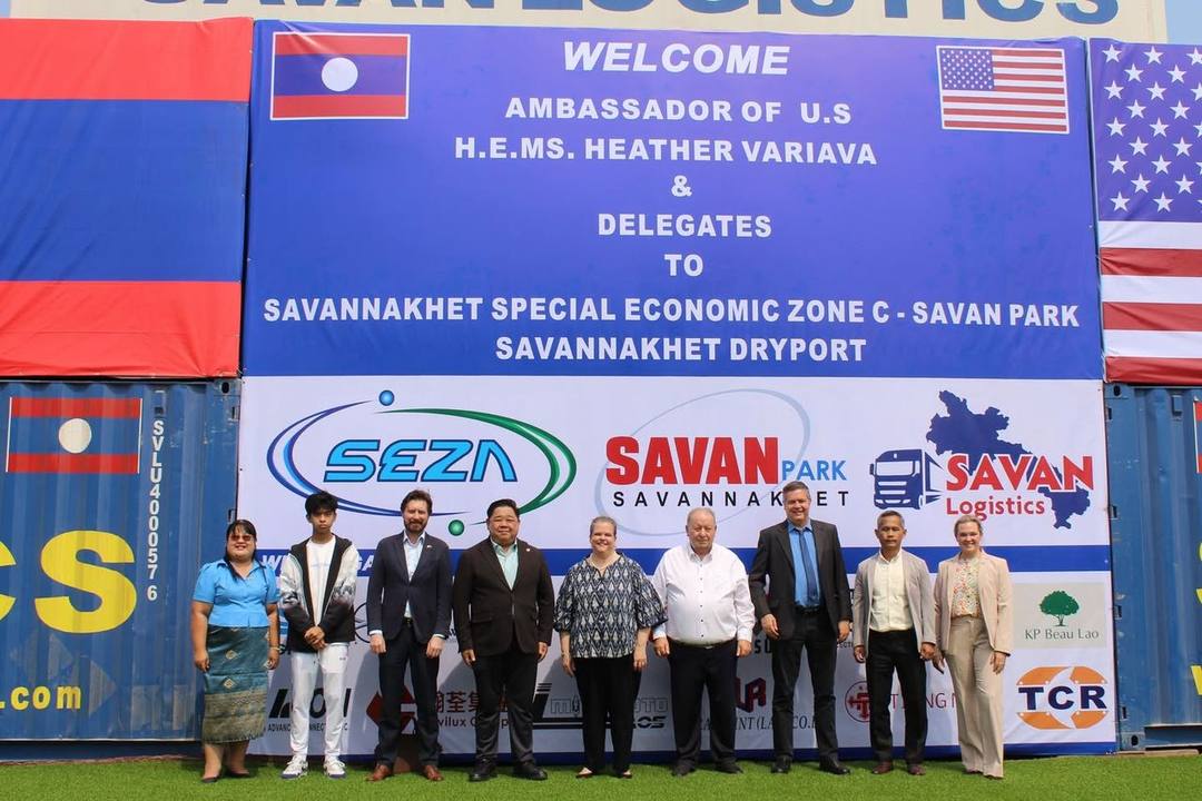 The U.S Ambassador to Lao PDR, Ms. Heather Variava visited Savannakhet Special Economic Zone C - Savan Park & Savannakh…