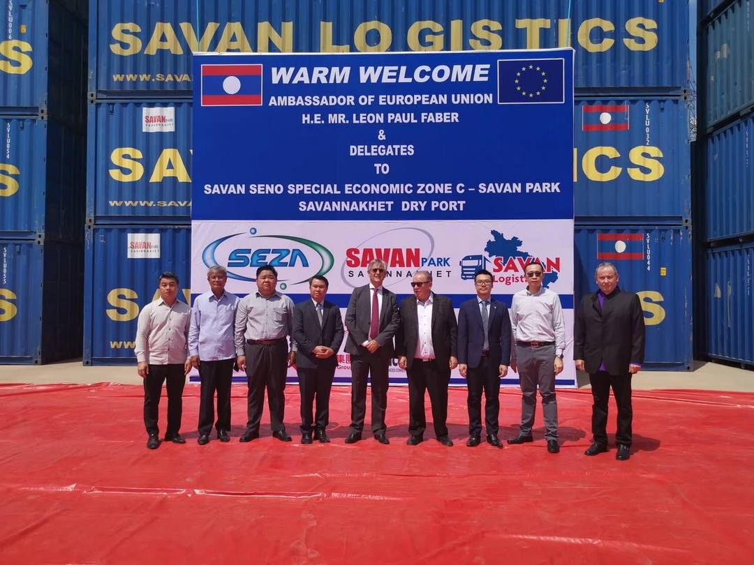 H.E Mr. Leon Paul Faber visited Savan Park and Savannakhet Dry Port on 23 Oct 2019